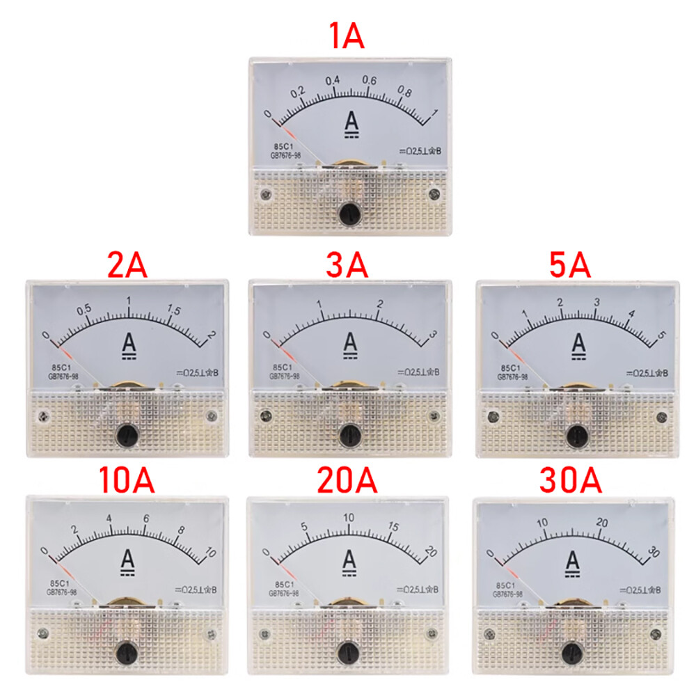 1/2/3/5/10/20/30A DC Analog Ammeter Panel Current Meter 85C1 Mechanical Pointer