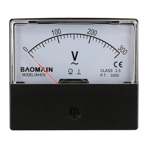 Plastic Housing DH-670 AC 0-300V Rectangle Volt Analog Panel Meter Class 2.5