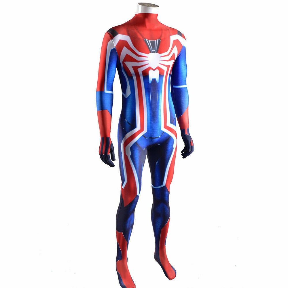 New Velocity Spider-Man Jumpsuit Spiderman Cosplay Costume Halloween Adult/Kids