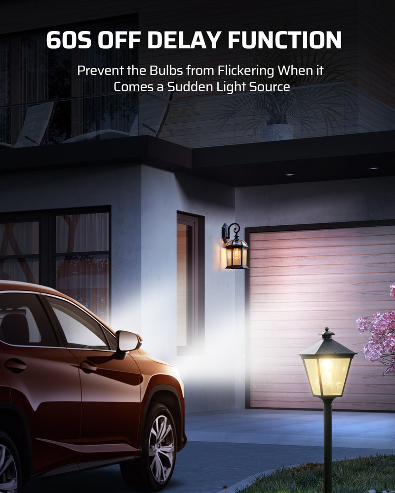 DEWENWILS 4 Pack Light Sensor Socket Dusk to Dawn Sensor Light Bulb Socket