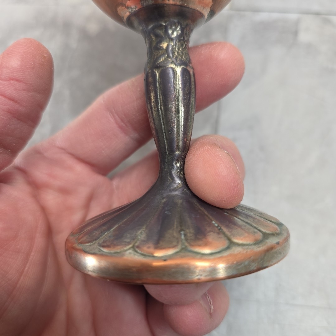 ANTIQUE International Silver Co. 98.2 SILVER GOBLET, CUP(tarnished) Handcrafted