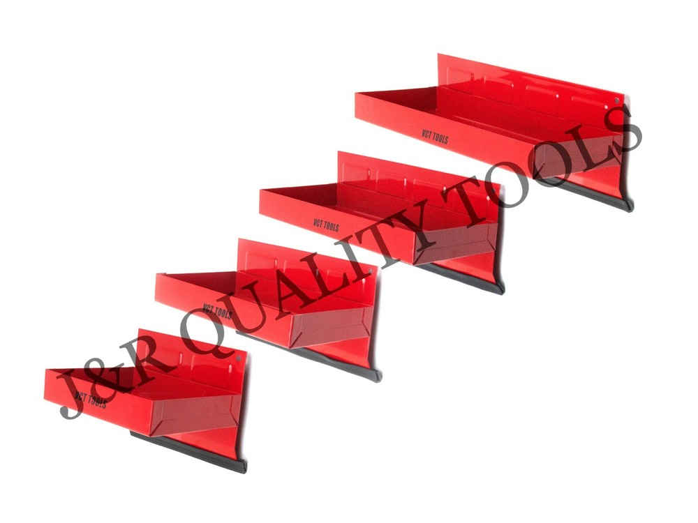 4pc Magnetic Toolbox Tray Set Tool Box Cabinet Side Shelf Storage Van Workshop