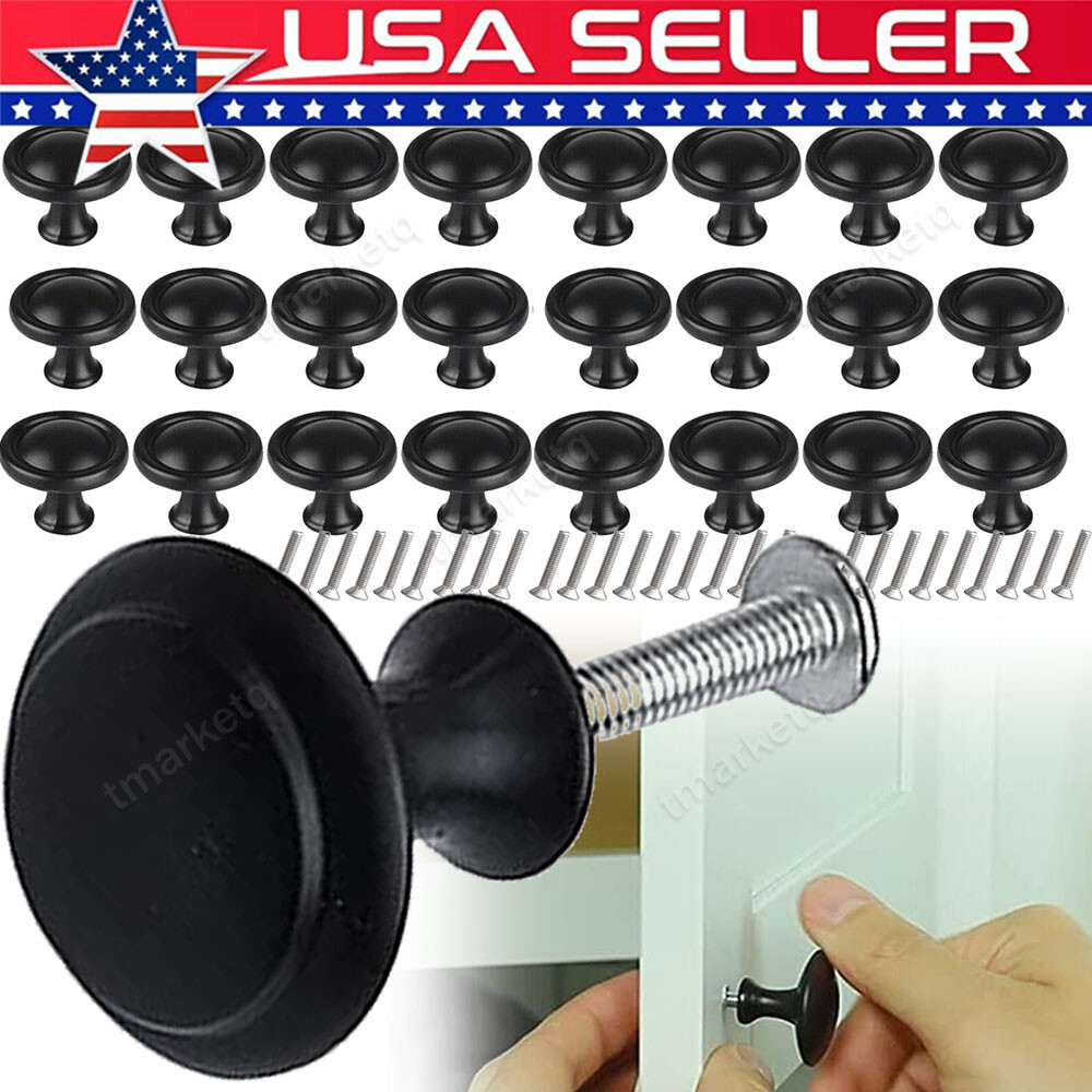 1~200PCS Kitchen Cabinet Door Drawer Hardware Knob Handle Pull Bathroom Knobs US