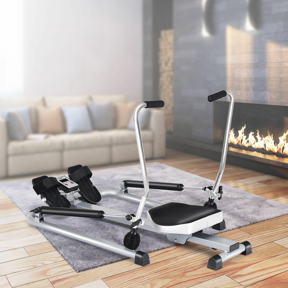Gymax Exercise Rowing Machine Rower w/Adjustable Double Hydraulic Resistance