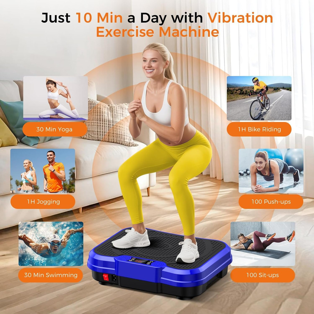 Vibration Plate Exercise Machine,Vibrating Platform for Lymphatic Drainage with