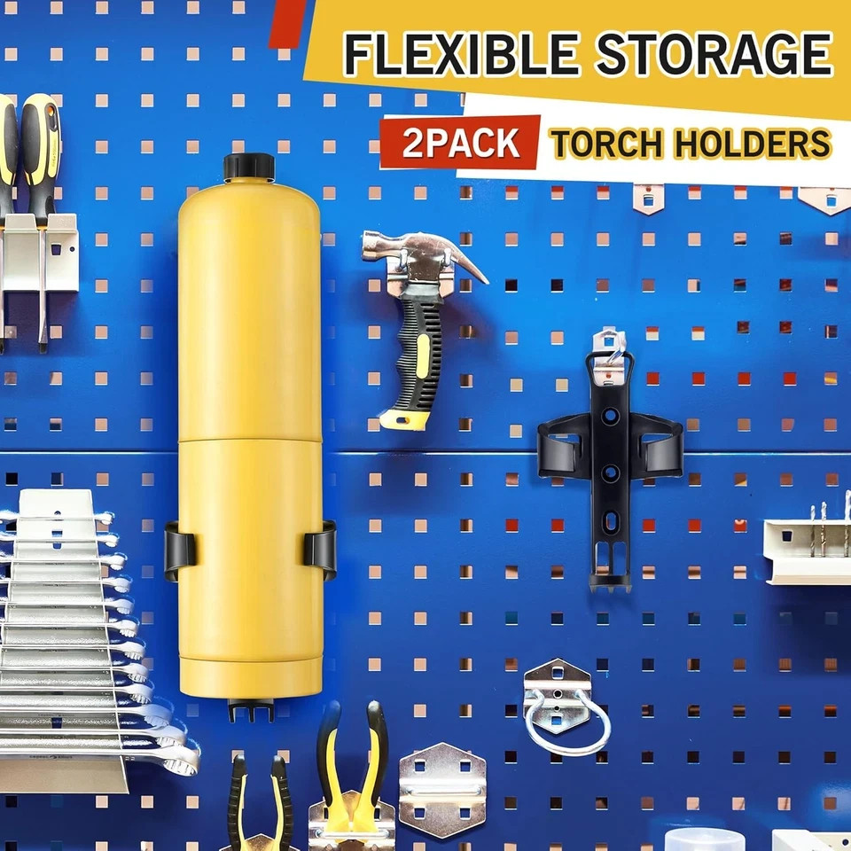 Feekoon 2 Pack Propane Torch Holder Wall Mount Durable Propane Holder for Easy S