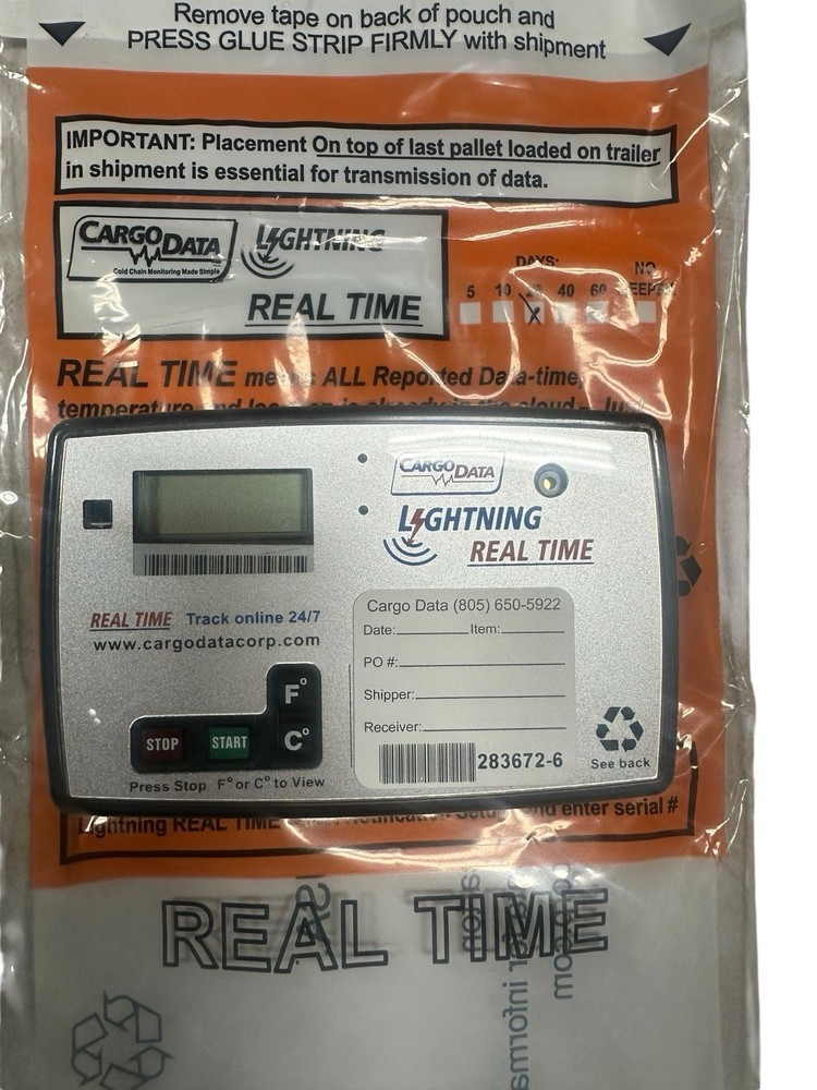 Cargo Data Lightning Real Time Temperature Sensor Device 20 Days FreeShip