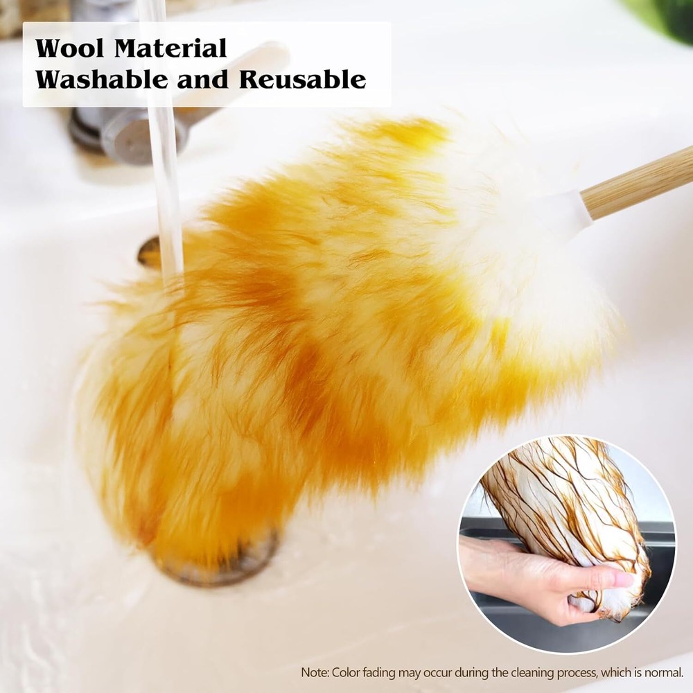 Extendable Lambswool Duster 26-64" Anti-Static Ceiling Fan & Wall Cleaner