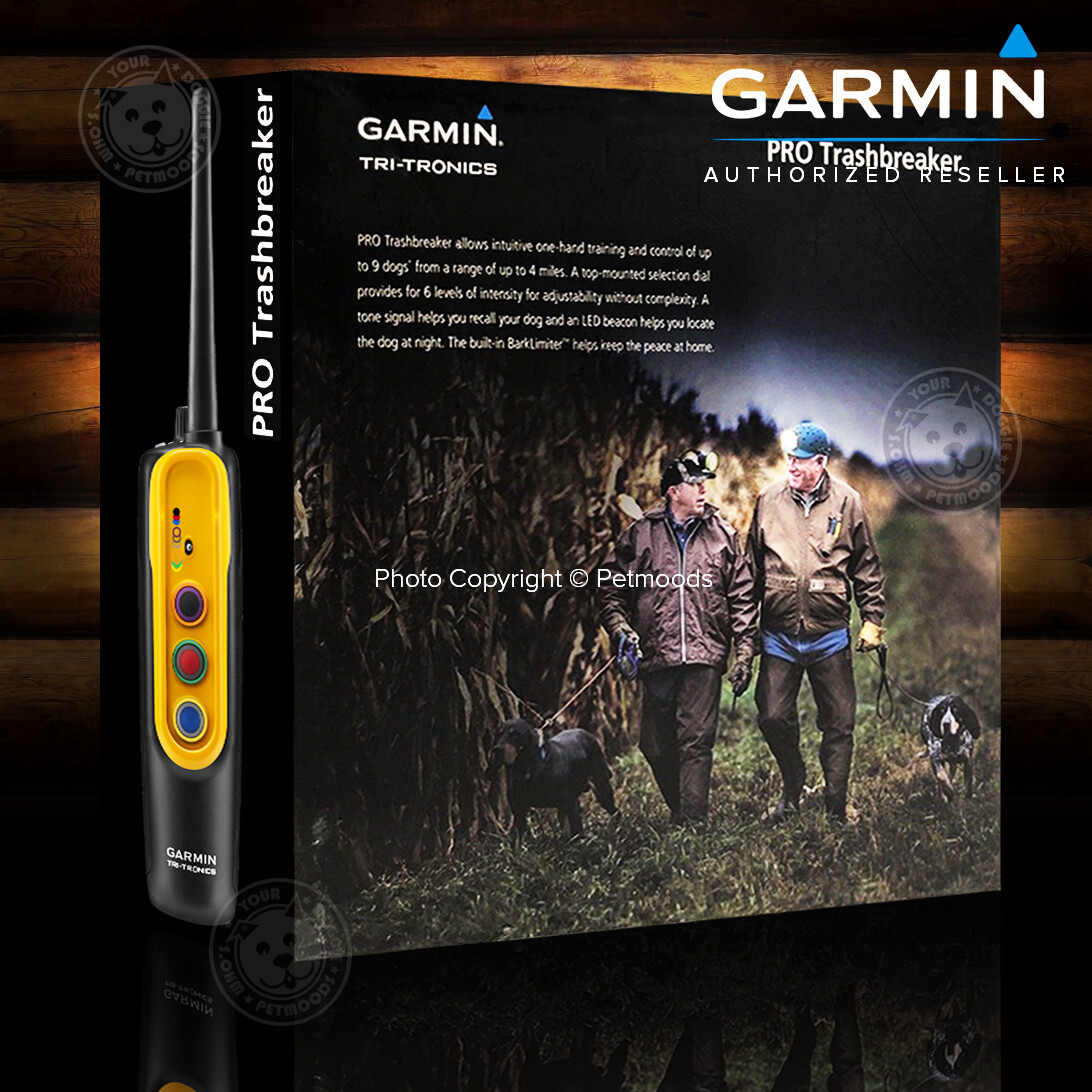 Garmin PRO Trashbreaker Remote Dog Trainer 4 Mile Collar Bundle 010-01204-00