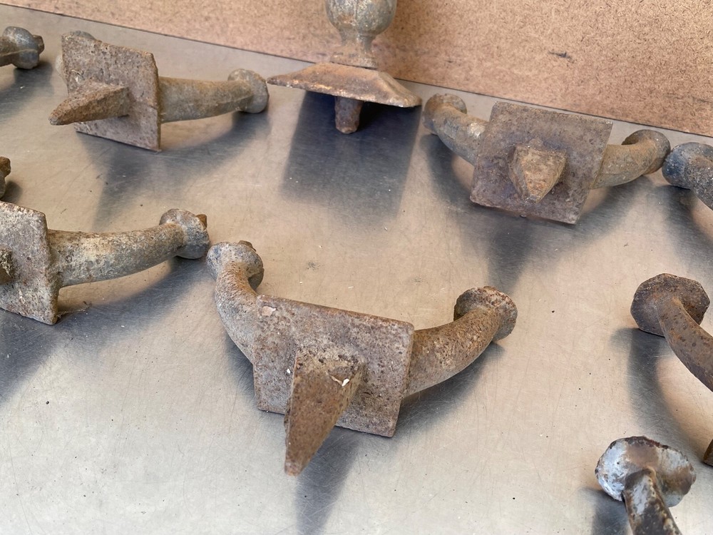 Antique Blacksmith Smith Forge Stake Dog & Clamp Forming Tool