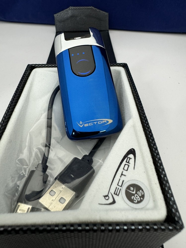 Vector ELECTRON - Arc "Flame" Sensor Ignition Cigar Lighter - Blue - New
