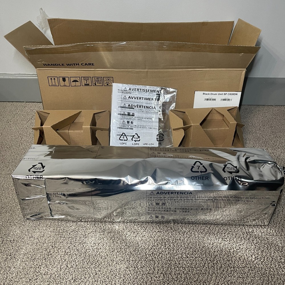 Ricoh Black Drum Unit SP C820DN FACTORY SEALED