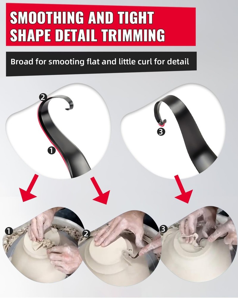 Versatile Pottery Trimming Tools, Sharpened Pottery Tool for Potter, Quality ...