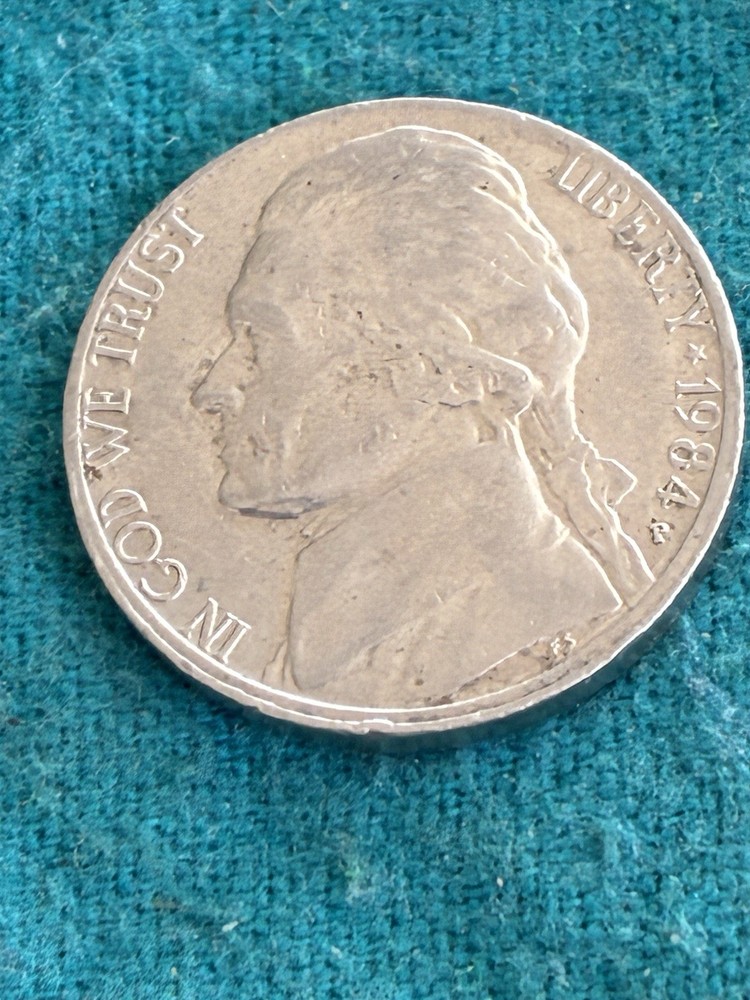 1948 P Struck Through Grease Error On Monticello The Back Half Almost Gone Ref48
