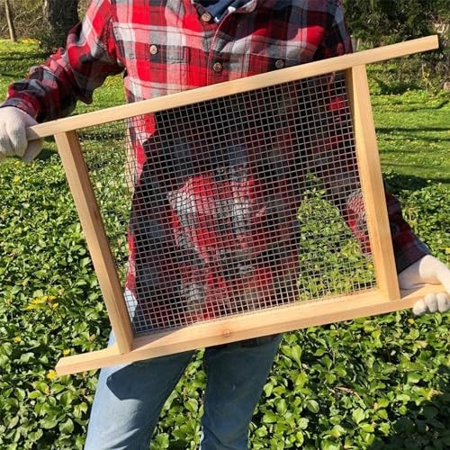Sifter for Garden, 2Pcs Hand Held Multi-Purpose Stainless Compost Soil Screen