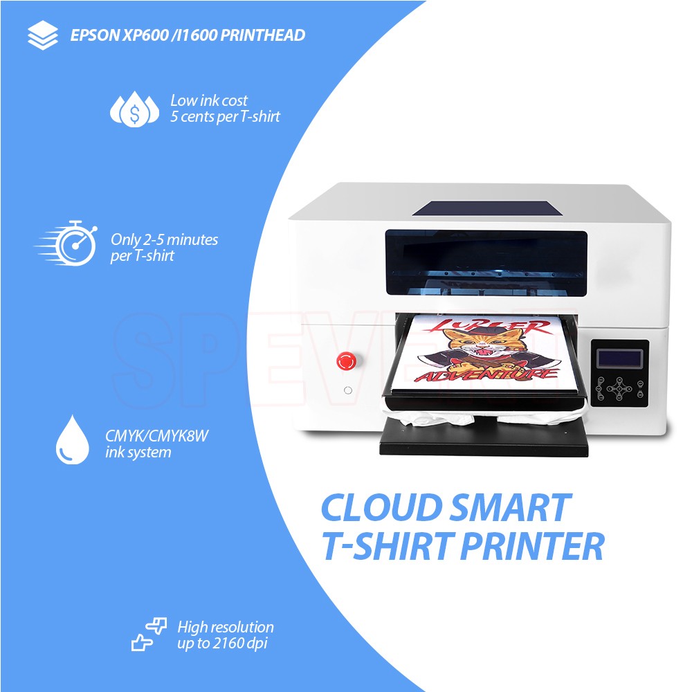 DTG Printer A3 for UV Tshirt Textile Clothes Printing Machine Double PrinterHead