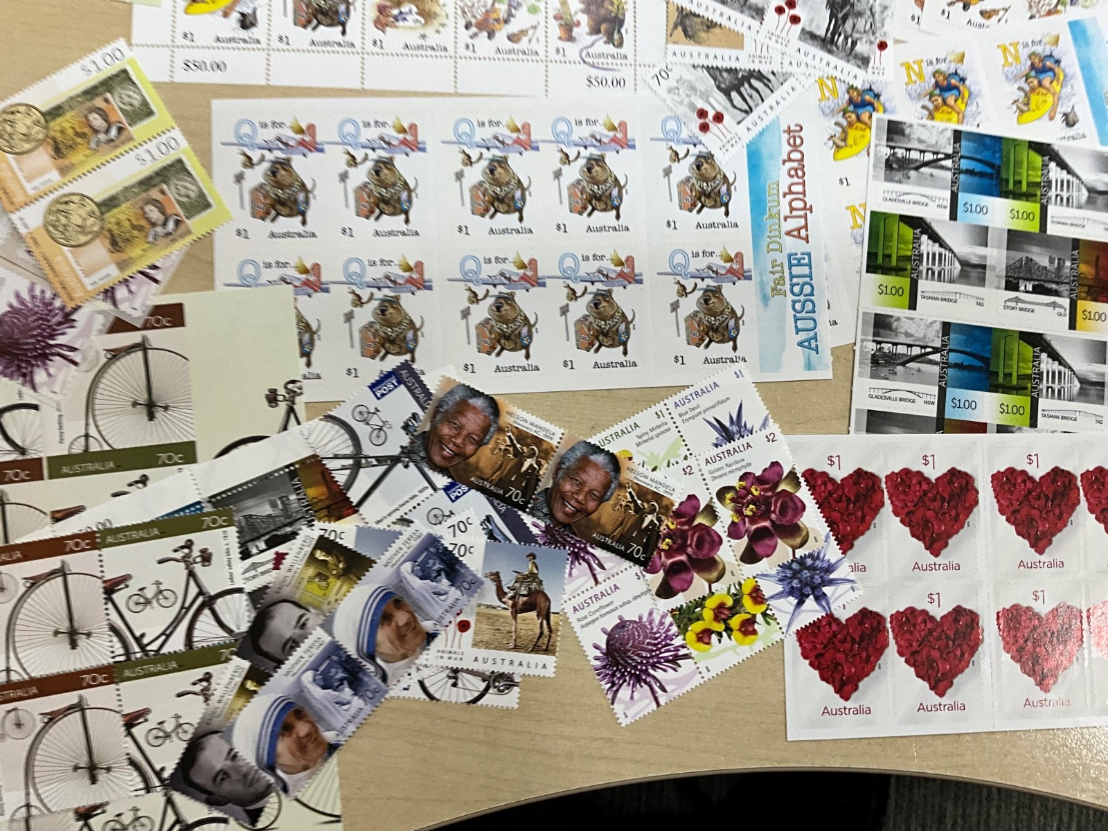 Australia stamps MNH modern Full Gum Face Value $1000+ xx132