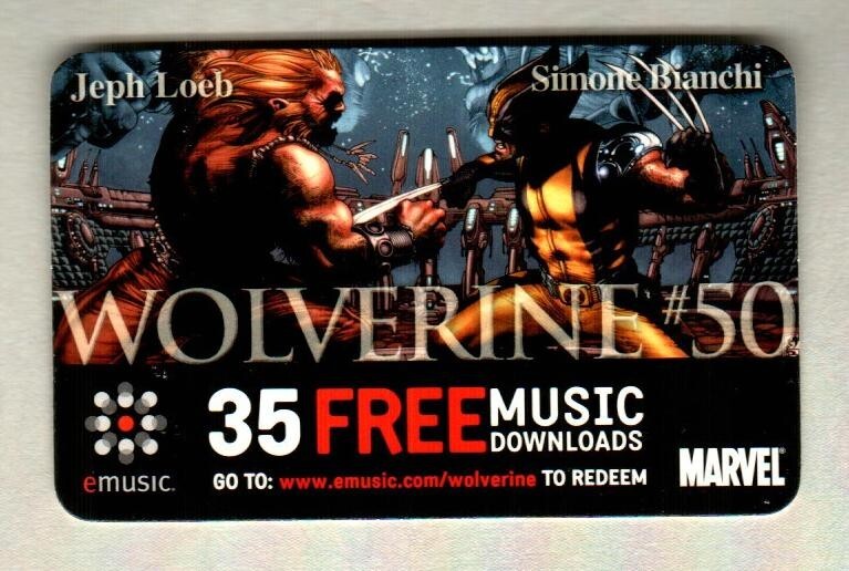 EMUSIC / MARVEL Wolverines ( 2006 ) Download Card ( $0 EXP )