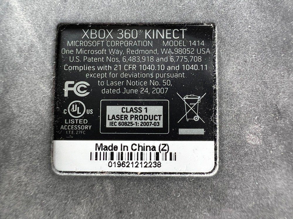 Microsoft Xbox 360 Kinect Connect Black Sensor Bar Model 1414