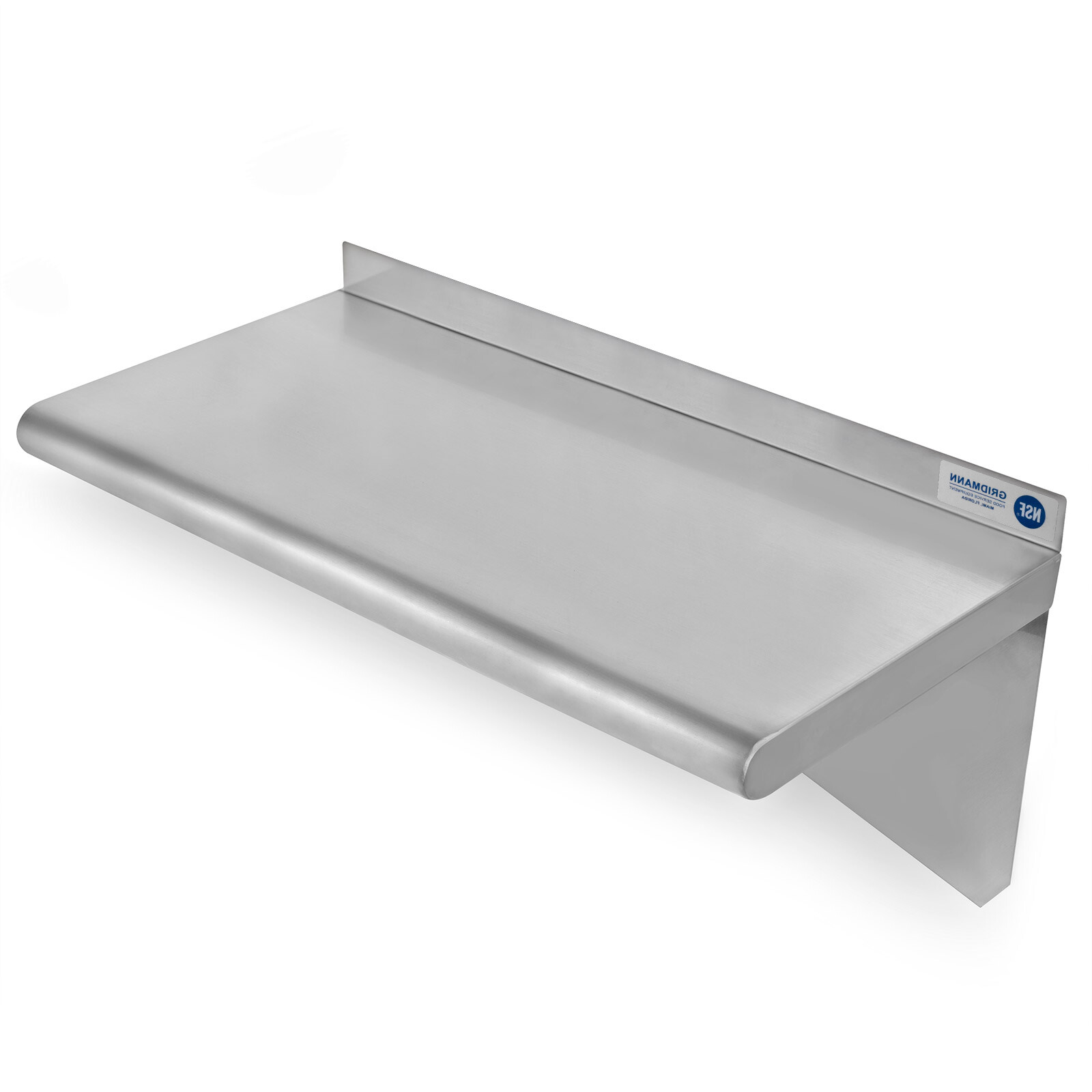 Commercial Stainless Steel Restaurant Kitchen Shelf Wall Shelving - 12" x 24"