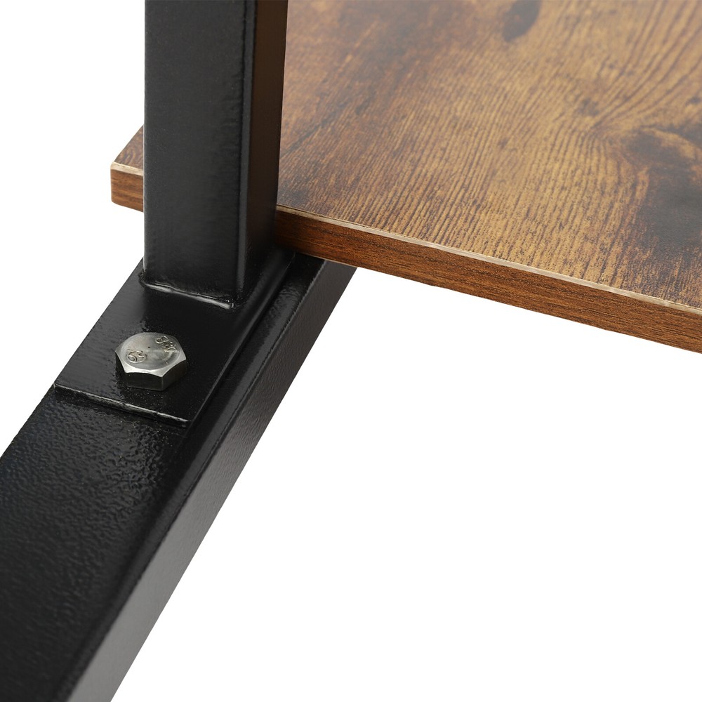 Rolling Laptop Desk Adjustable Height Computer Table Stand up Office Workstation