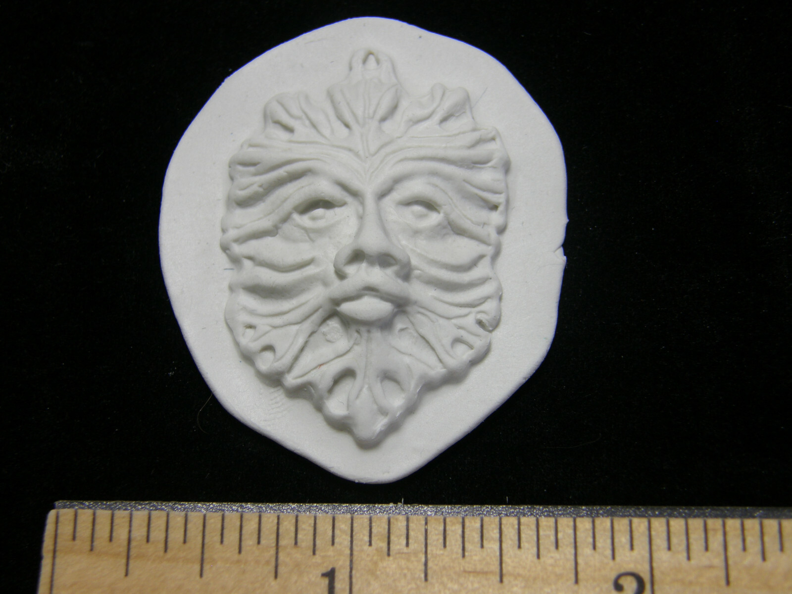 Green Man Face Polymer Clay Mold (MD1533)