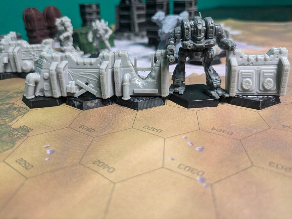 Defensive Walls, 6mm/8mm compatible Battletech