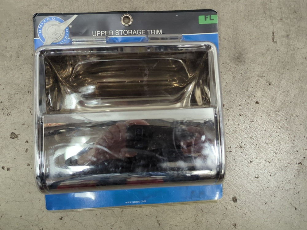 41909 UPI CHROME PLASTIC UPPER STORAGE TRIM FOR FREIGHTLINER