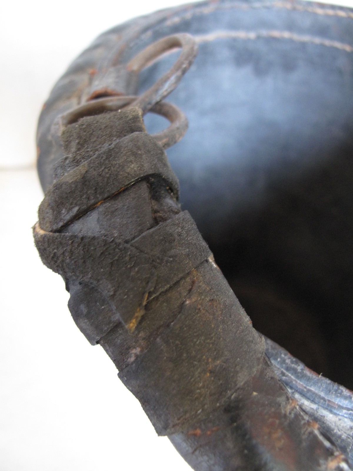 Antique American Firemen's Painted Leather Bucket, N. D. Forest & Co. c. 1850's