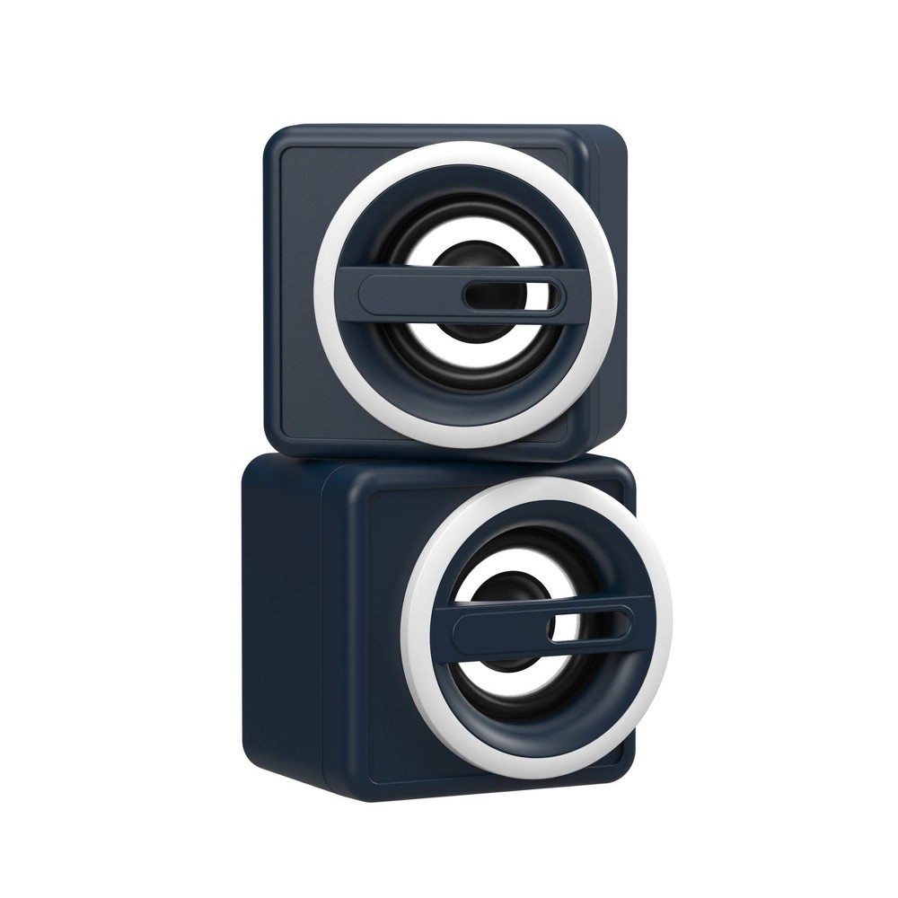 North Computer Speakers Navy Blue 3.5mm Jack Lightweight Design
