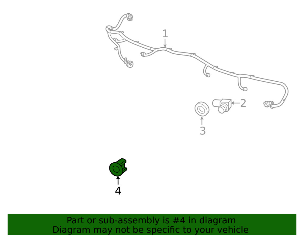 Genuine GM Park Sensor Bracket 84590527