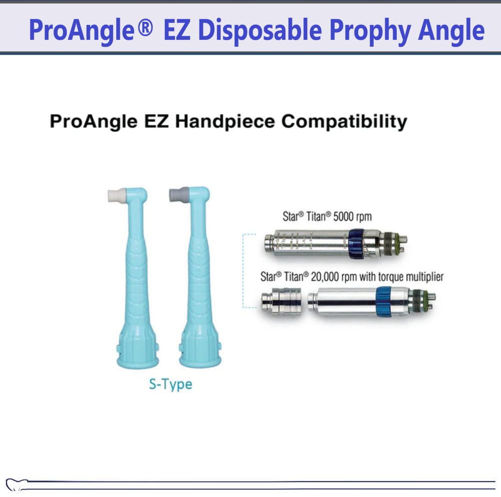 Dental ProAngle EZ Disposable Prophy Angle S-Type, Extended 90° Angle - PacDent