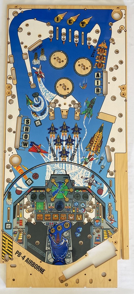 Airborne (Capcom) Silkscreened Playfield PB-4