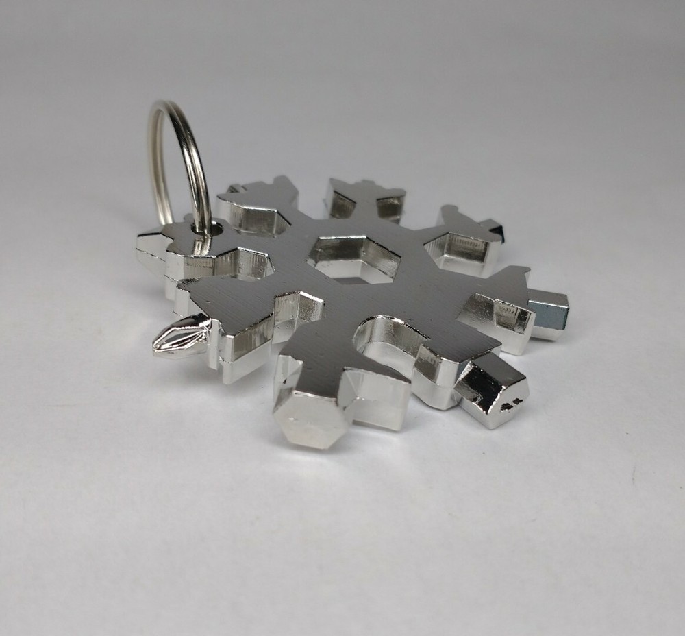 Snowflake Multi Tool Keychain Key Ring