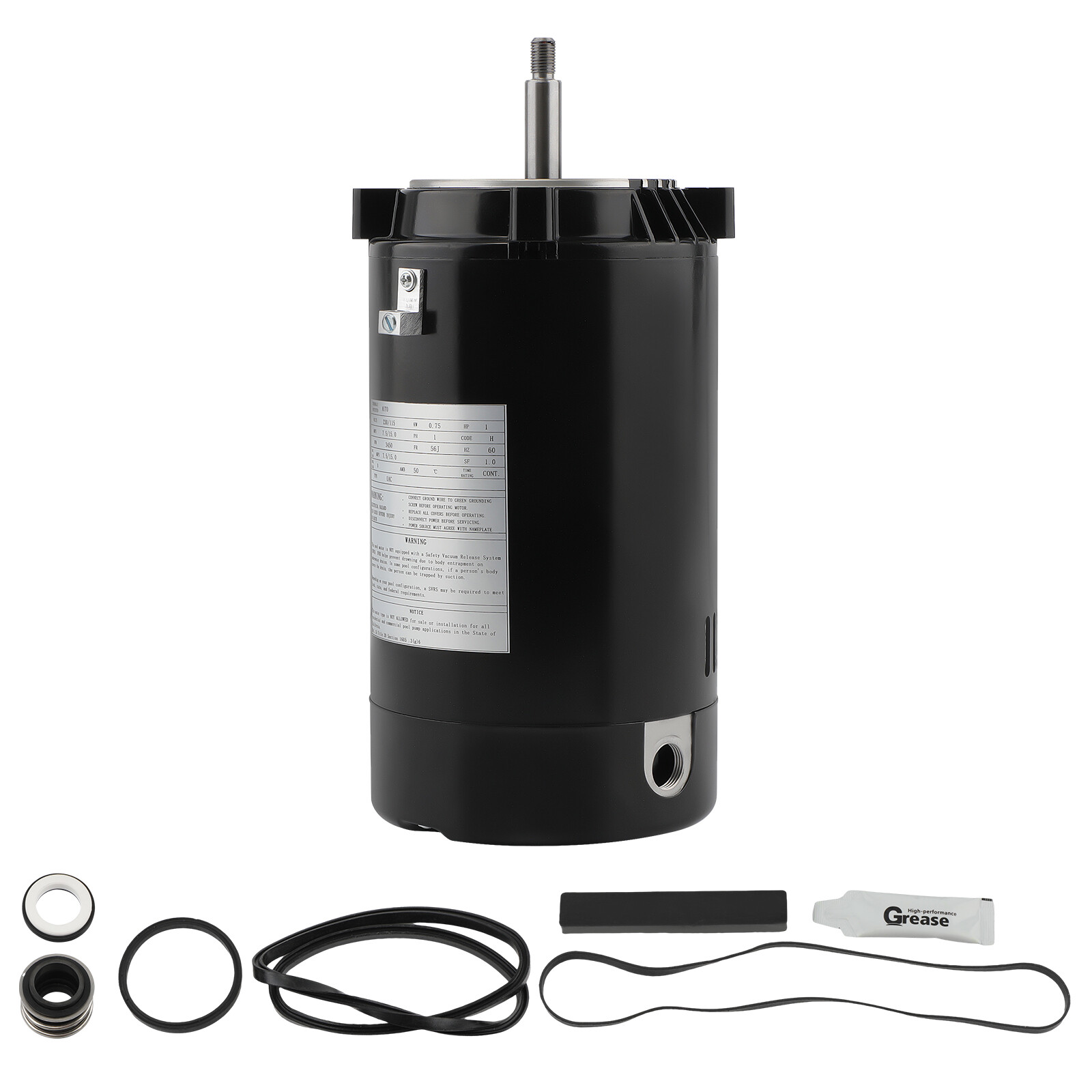 Pool Pump Motor & Seal Replacement Kit For Hayward Super Pump UST1102 1 HP