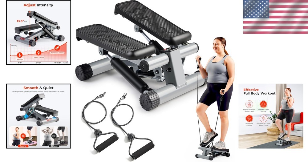 Versatile Mini Stepper for Home Workouts - 300lb Capacity, Easy Storage Solution