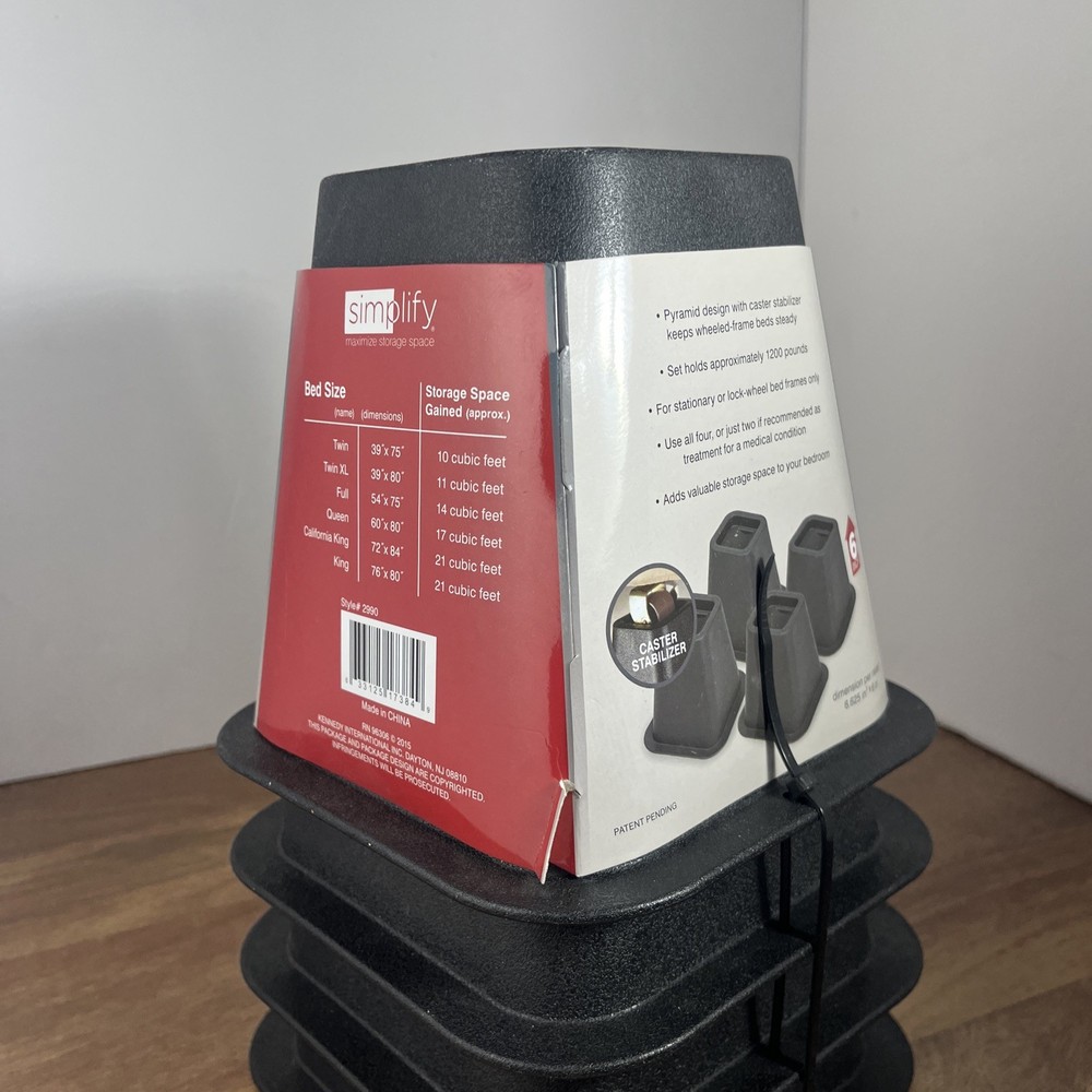 6” Perfect Fit Bed Risers 4 Pack