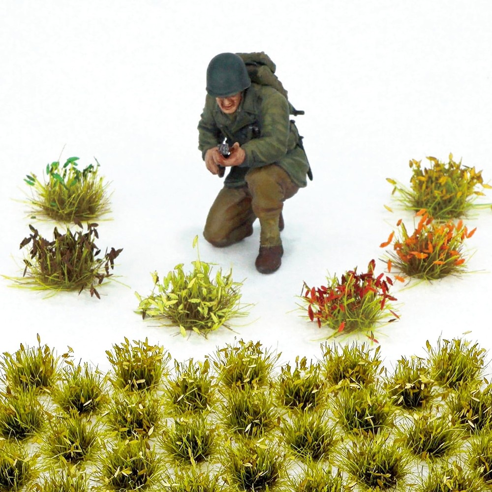 Cayway Miniature Grass Cluster, Static Grass Tuft Model Vegetation Groups for...