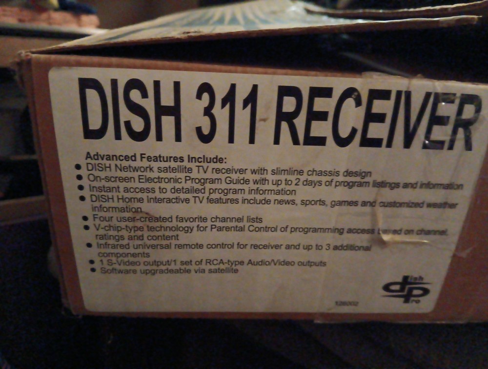 Dish Network 311 Satellite TV Receiver with Remote, Instructions, Original Box