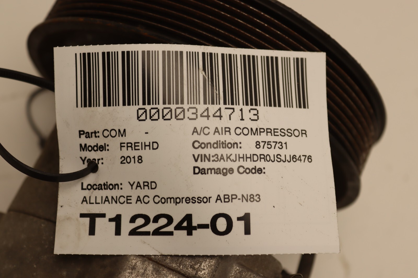 2018-24 FREIGHTLINER CASCADIA 126 DD15 ALLIANCE A/C AC COMPRESSOR OEM