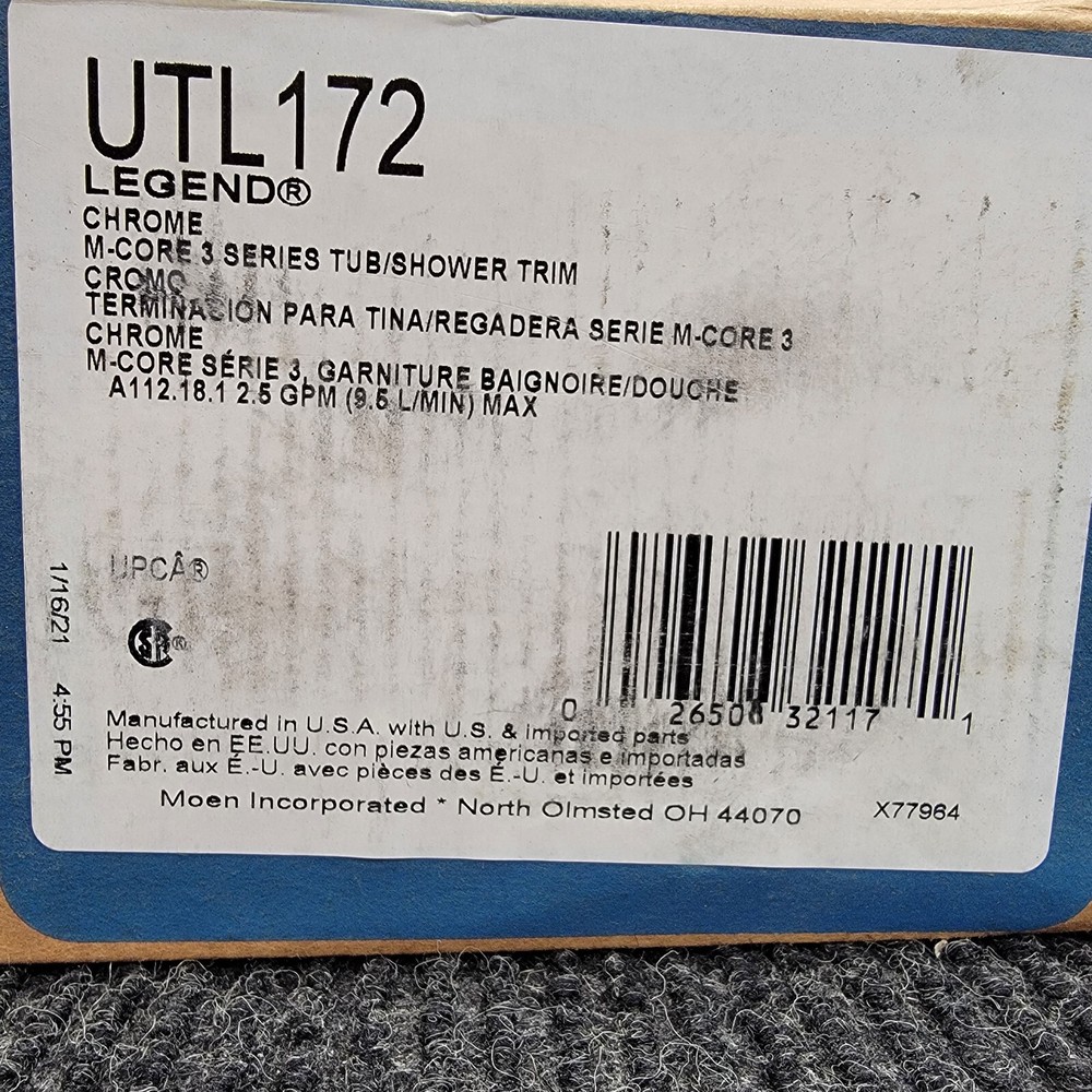 Moen Legend Single Function Valve Trim Only with Single Lever | Chrome | UTL172