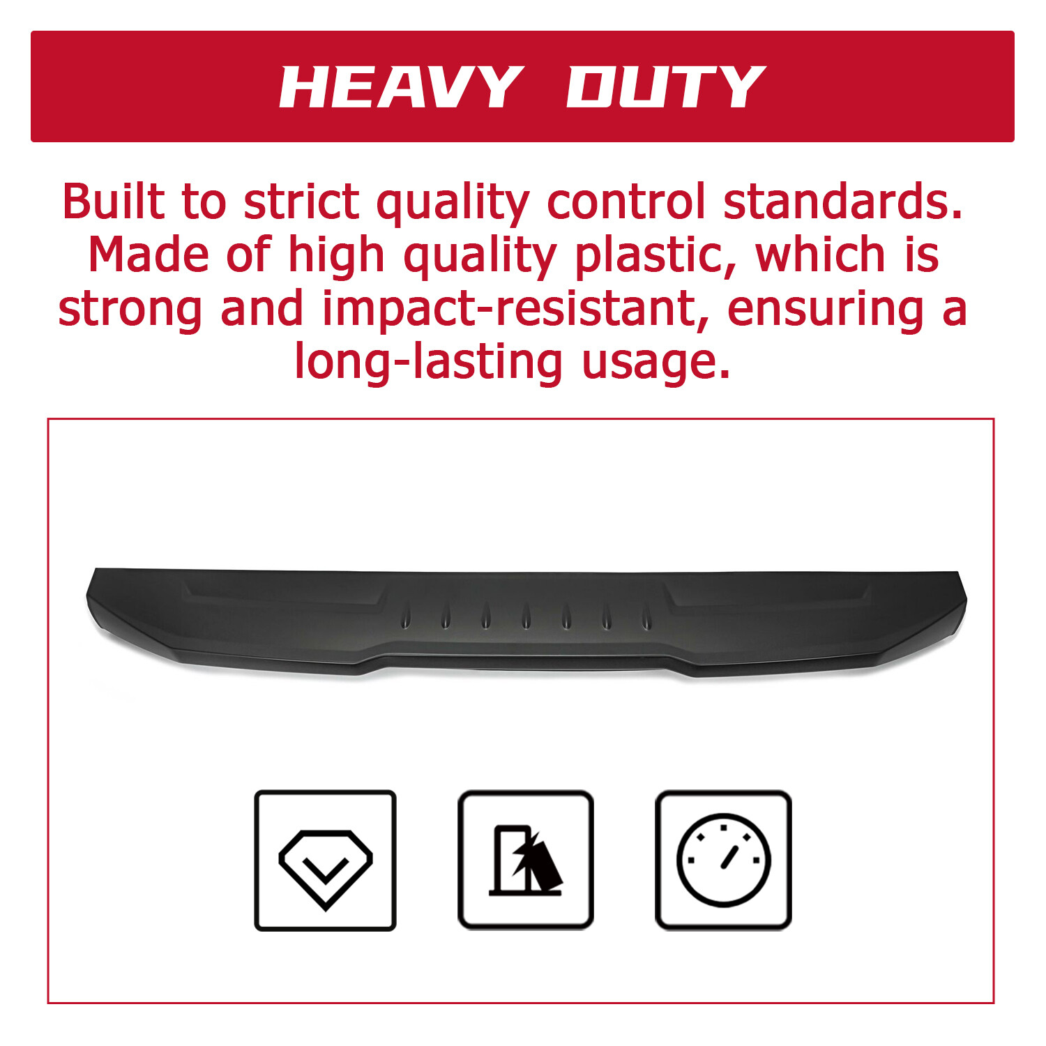 HECASA For 2009-2021 Dodge Ram 1500 2500 3500 Truck Tailgate Spoiler Cover