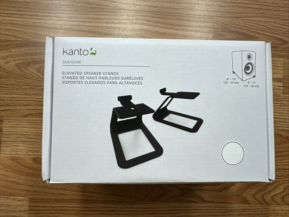 Kanto elevated desktop speaker stands (white)