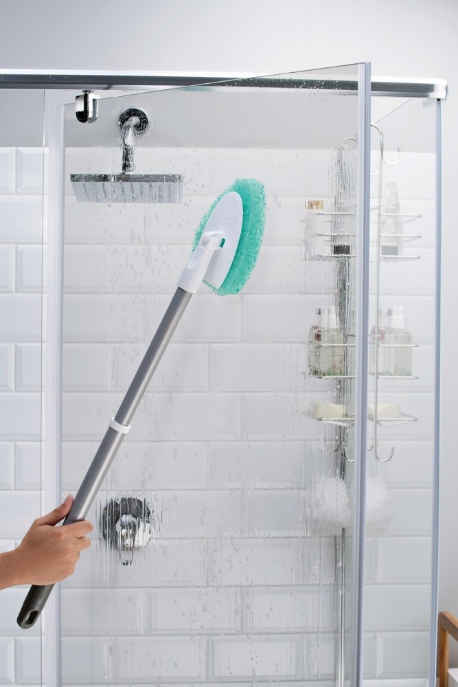 Scotch-Brite Extendable Tub Tile Scrubber Kit, Includes 1 Handle and 3