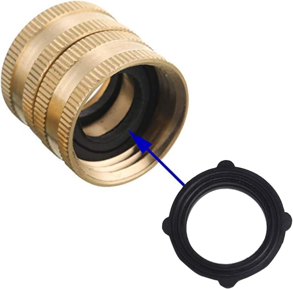 Hourleey Garden Hose Adapter, 3/4 Inch Solid Brass 2 Sets,