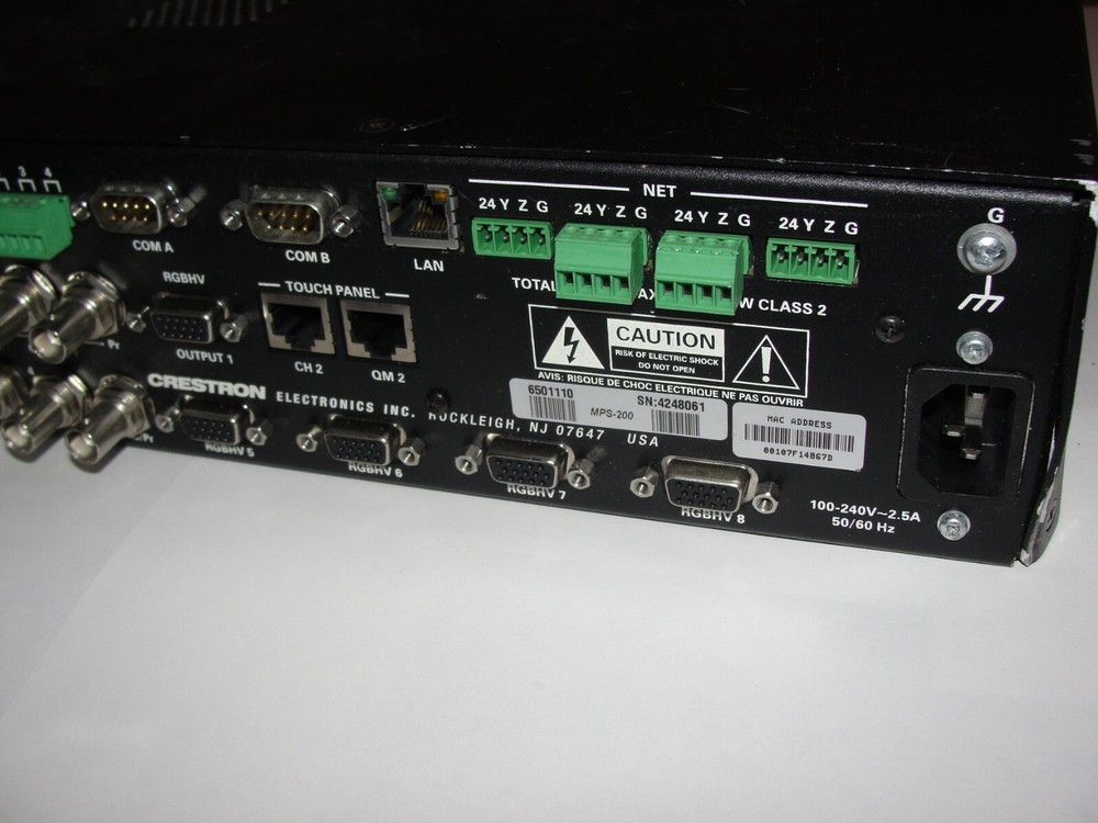 CRESTRON MPS-100 Multimedia Presentation System Control Switcher Audio Amplifier