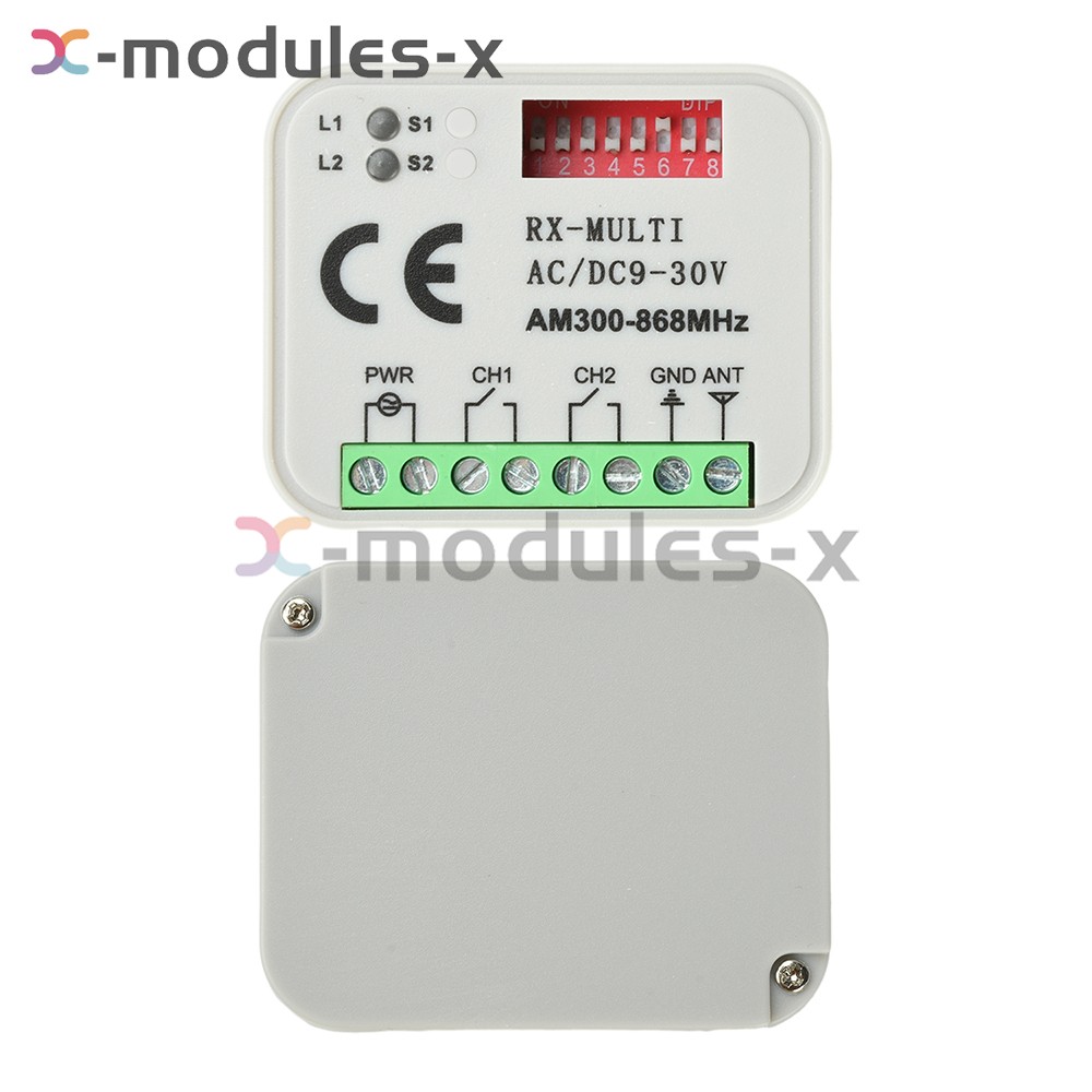 Universal 300-868MHz Multi-Frequency Receiver Switch Controller AC/DC On/Off