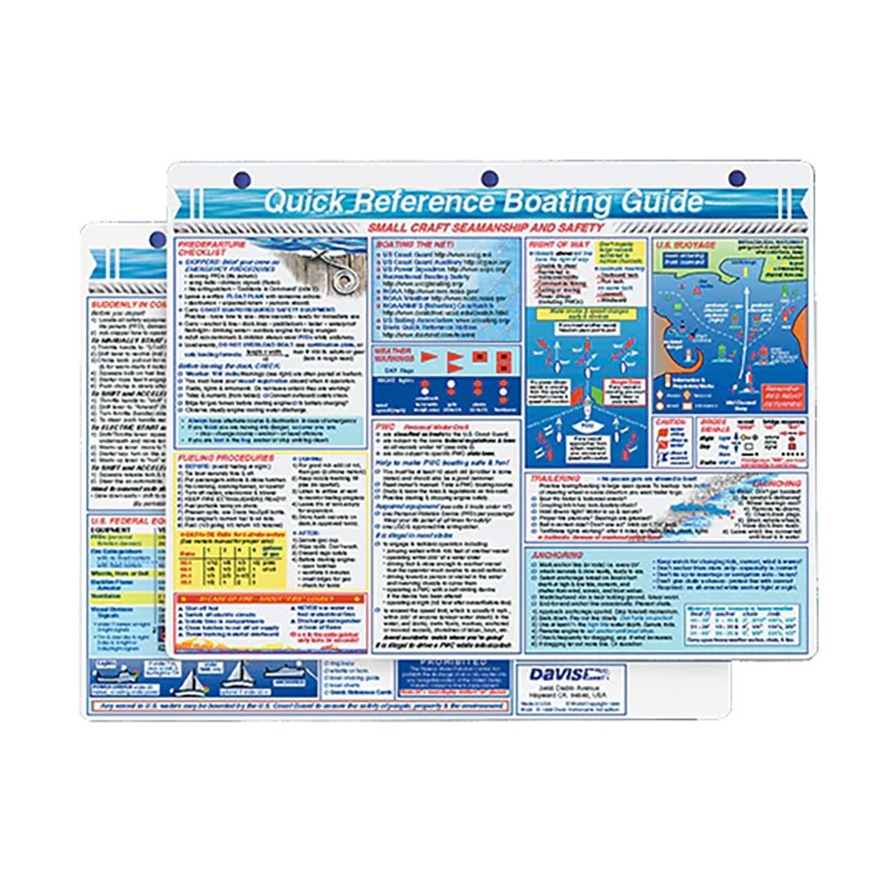 Davis Quick Reference Boating Guide Card 128 UPC 011698012800