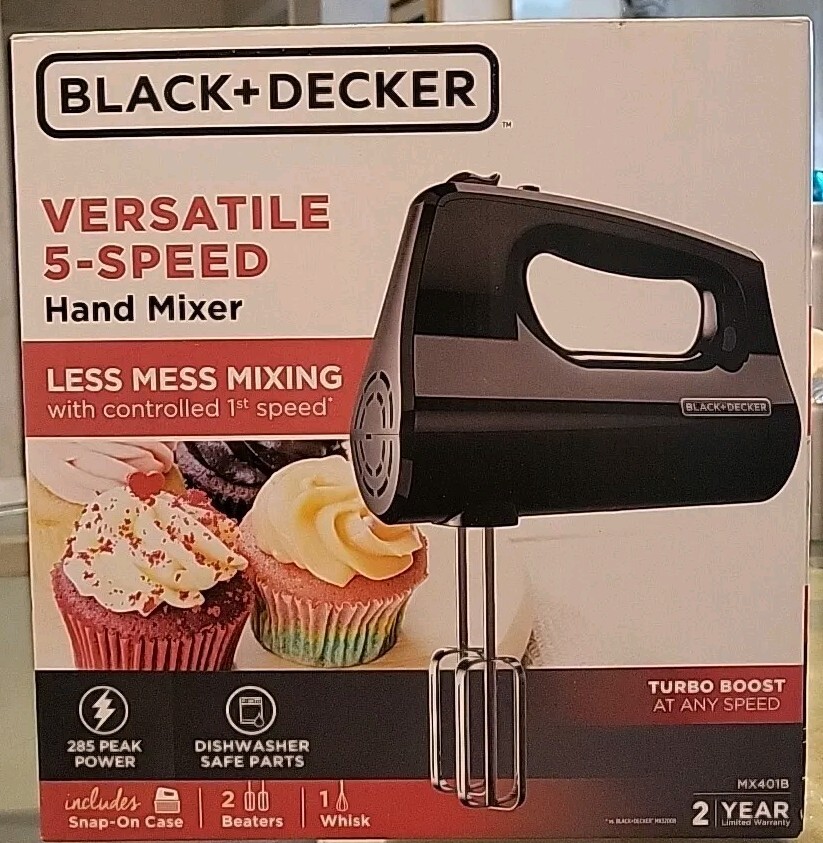 Black & Decker Versatile 5 Speed  Hand Mixer. New In Box.