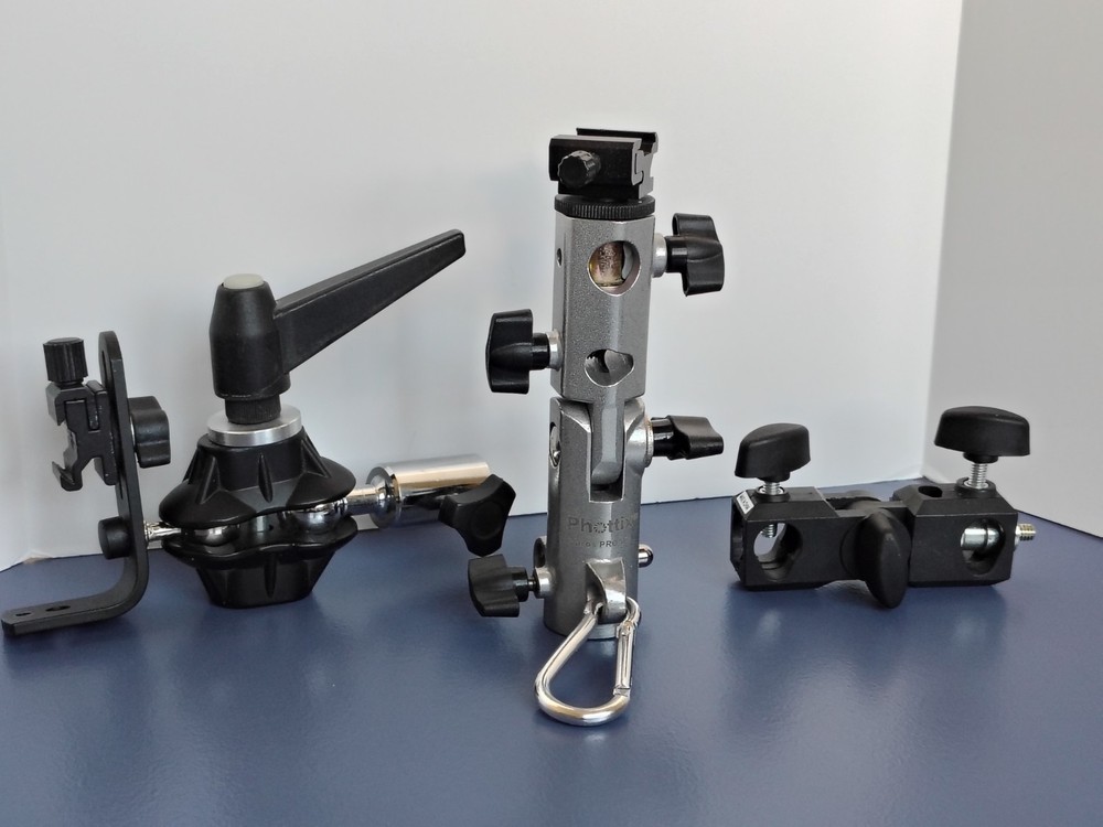 Phottix Varos Pro BG , Double Ball Joint adapter, Elbow Hinge.